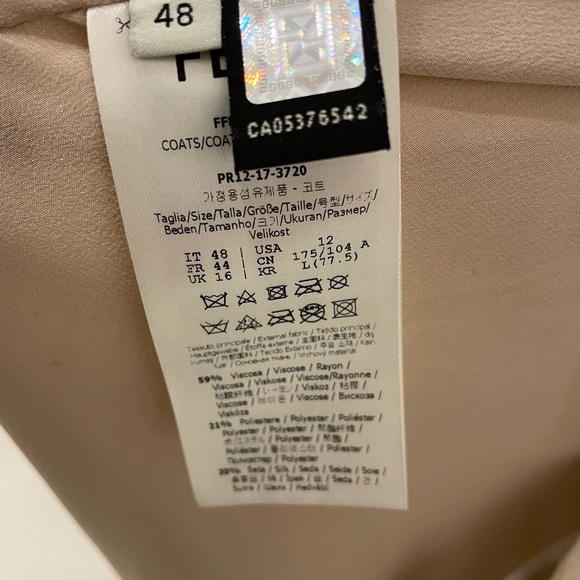 Fendi Fil Coupe Embroidered coat trench sz 48 - Picture 9 of 12
